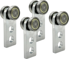 2 Wheel Trolley Assembly Rollers, Two Bearing Trolley Assembly for 1-5/8" Wide a