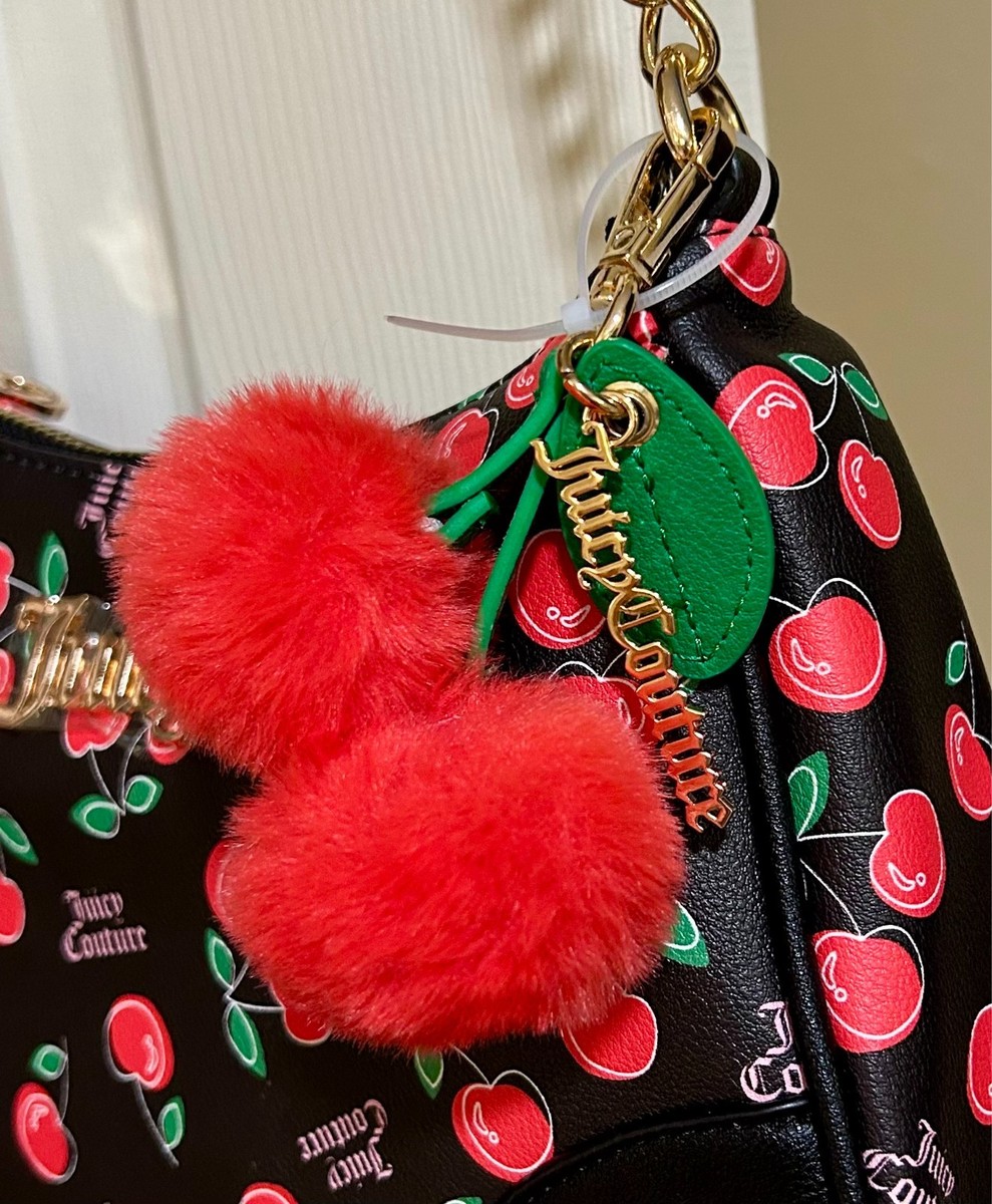 Juicy Couture Black Cherry Print Mini Backpack with Red Pom Pom Charm NWT Juicy Couture Cherry Girl Backpack w/ Pom Pom Charm main image 4