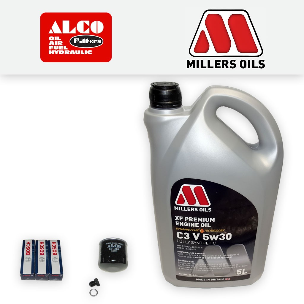 SERVICE KIT for AUDI Q2 GA 1.0 TFSI OIL FILTER PLUGS +XF C3 5w30 OIL (2016-2020)