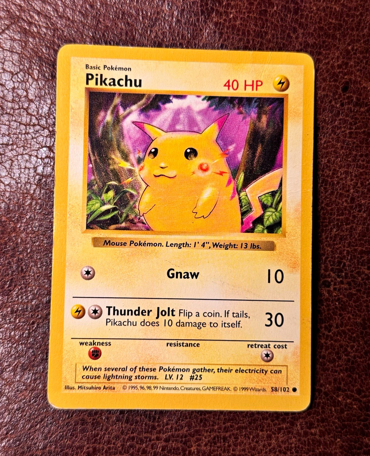 Wizards of the Coast Pikachu (Red Cheeks) 58/102 Base Set Unlimited 1999