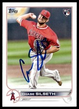 2022 Topps Baseball Chase Silseth RC Auto Los Angeles Angels #US192 Signed