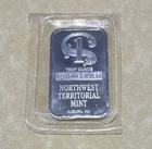 UNOPENED NORTHWEST TERRITORIAL MINT ONE TROY OUNCE .999 FINE SILVER BAR SEALED
