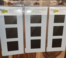 3x Triple Squares Stencils Crafter's Workshop Slimline 4"x 9" Vertical THREE NEW