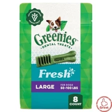 Greenies Large Chewy Dental Dog Treats Fresh Spearmint - 12oz/8ct