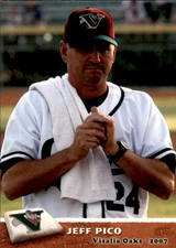 2007 Visalia Oaks Grandstand #22 Jeff Pico Pitching Coach - NM Baseball Card