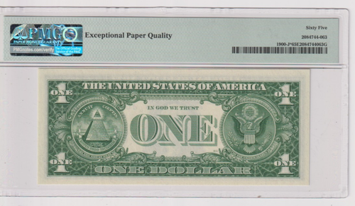 Fr 1900-J* STAR 1963 $1 FRN J04317518* bp 512 PMG 65EPQ KANSAS CITY NON MULE - Picture 2 of 2