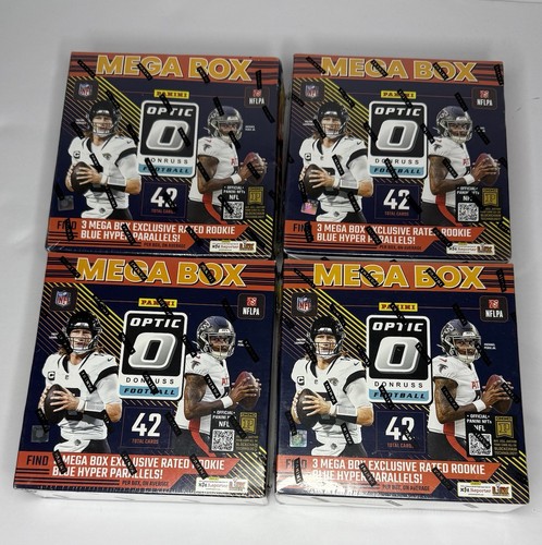 Mega caja de fútbol óptica Panini Donruss 2024 - azul Hyper - lote de 4 cajas