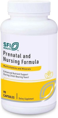 Klaire Labs Prenatal & Nursing Formula 90c   Chelated Iron & Bioactive Folate