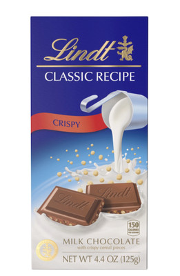   New Lindt Classic Recipe Crispy Cereal Milk Chocolate Pieces 4.4oz (1-Bar)