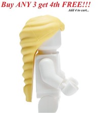    NEW LEGO Minifigure Girl Female Women BLONDE Hair French Braid Ponytail