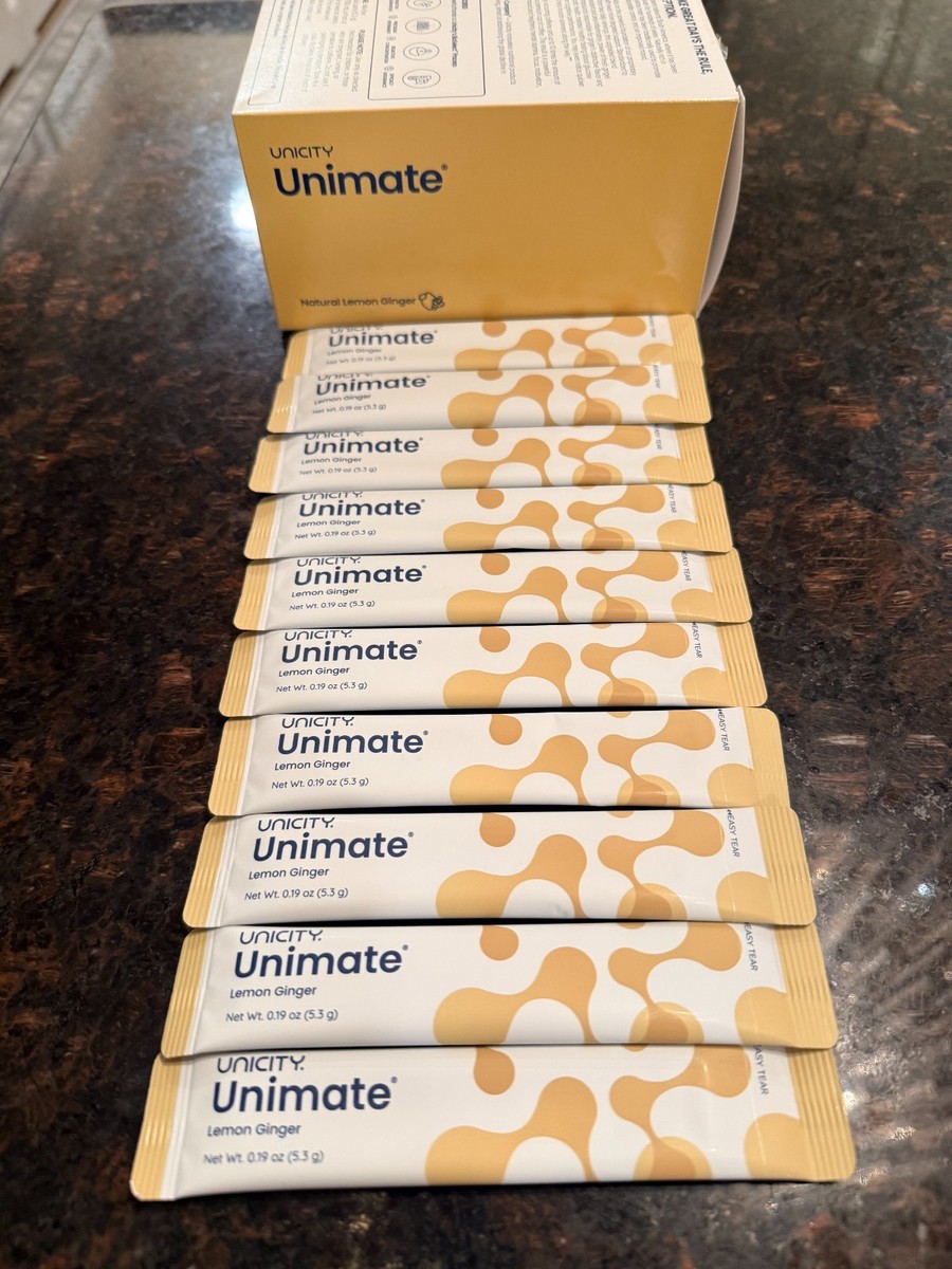 Unicity Unimate Drink Mix - Lemon-Ginger Trial Pack - 10 Sticks