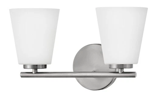 Lark 85422 Bri 2 Light 15"W Vanity Light - Nickel - Picture 9 of 10