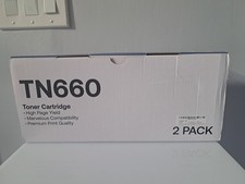 New in Box TN660 High Yield Toner Cartridge 2 PACK Compatible For Brother TN-660