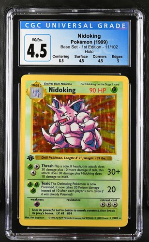 Nidoking (1st Edition) graded CGC 4.5 for sale on eBay