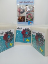 3 Pkg. Fold And Stitch Wreath Supplies plus directions