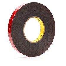 3M 5952 VHB Tape, Black 1/2" Wide x 36 Yards Long, 45.0 Mil Pack of 1 