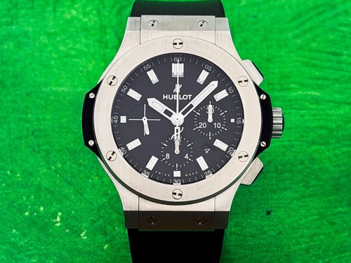 Hublot Big Bang 44mm Black dial Steel Bezel Ref 301.SX.1170.RX Complete 2019