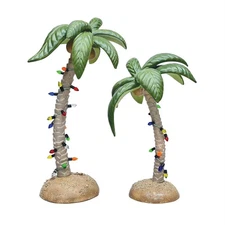 Christmas Palms 2 pc set Department 56 Snow Village Accessories 6014548 tree