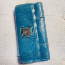 Tignanello Blue Zip-Around Wallet w/ Zipper &...