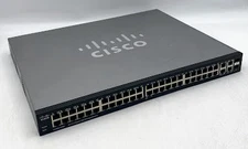 Cisco SG300-52MP 48-Port Network Switch, 4x Combo Ports, 2x SFP Mini-GBIC