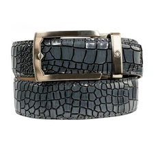 NEW Nexbelt Reptile Series Crocodile Embossed Dark Grey Cut To Fit Golf Belt