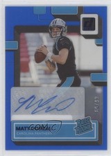 2022 Panini Clearly Donruss Rated Rookie Blue 6/99 Matt Corral #54 Auto 3d7