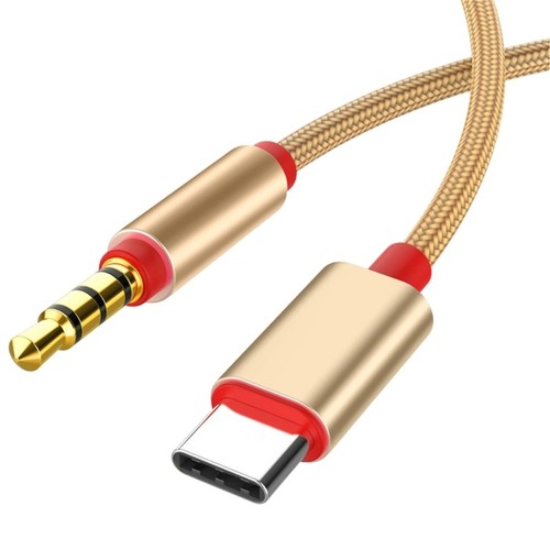 Type C to 3.5mm Sound Adapter Cable 1m/39.37inch Heavy Duty for Home Theater - Zdjęcie 5 z 10