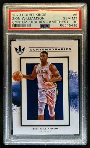 2020-21 Panini Court Kings Zion Williamson Contemporaries Amethyst #89/99 PSA 10