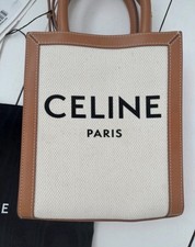 CELINE Cabas Tote Mini Natural/Tan Cotton/Leather