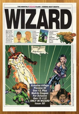 1993 Wildstorm Comics Gen 13 Vintage Print Ad/Poster J Scott Campbell Art 90s