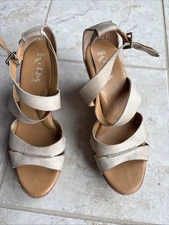 kork ease for sundance platform sandals 8/38 straps biege