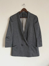 L' Art De River Island Blazer Jacket Grey Size 10 Sparkly VGC Stylish Occasion
