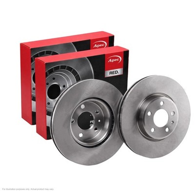 2x APEC Front Brake Discs For AUDI A4 B9 Avant (8W5, 8WD) 3.0 TDI 2015-18
