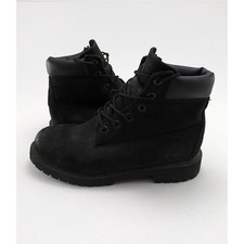 Youth Timberland Junior 6" Premium Black Nubuck GS Casual Boots 12907 Size 6