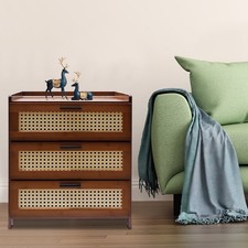 Mesita de noche de madera mesita de noche dormitorio mesa auxiliar con 3 cajones estante de almacenamiento soporte??