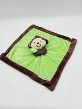 Carters Green Monkey Lovey Security Blanket Plush Doll Nursery Toy