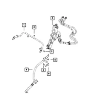 Genuine Mopar Heater Supply And Return Hose And Tube 68217334AC
