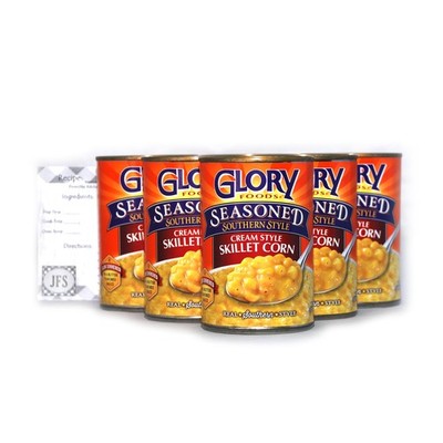Glory Seasoned Southern Style Cream Style Skillet Corn, 15 Ounces, (Pack of 6) B