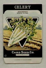 1920's LITHO CARD CO. CELERY HENDERSON SEED PACKET