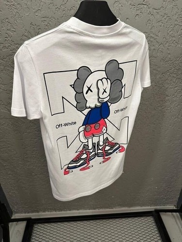 Off-White Men's T-Shirt Cotton Short Sleeve Graphic Tee Designer Fashion