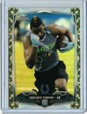 2014 Topps Chrome Loucheiz Purifoy Camo Refractor RC 238/499