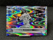2022 Topps Chrome Sonic  CHARLIE BLACKMON  #37  Black & White RayWave