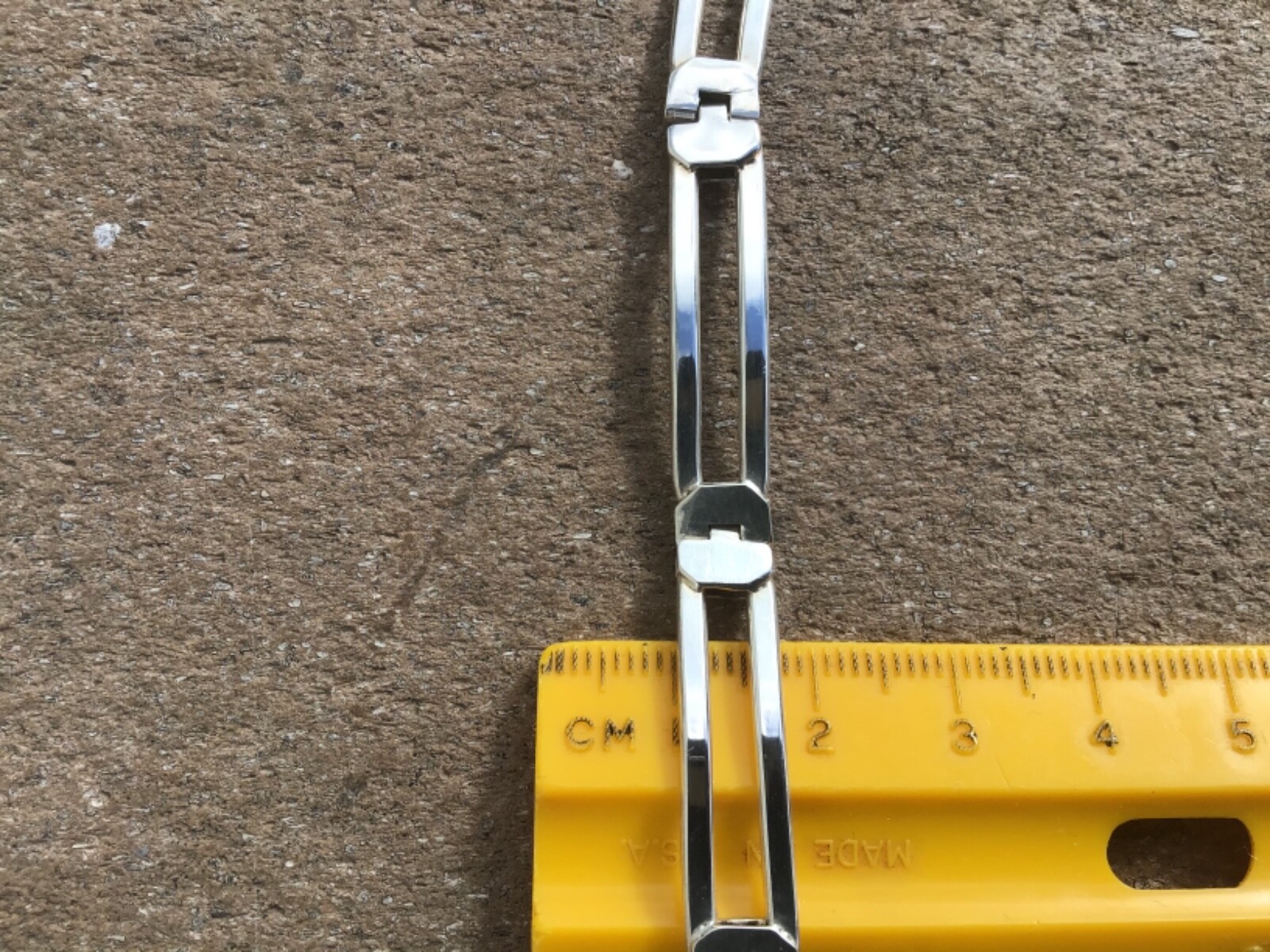 SterlIng Silver Rectangular link Bracelet 7” Long… - image 4