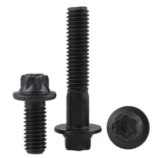 BLACK HEXAGON FLANGE BOLTS SCREWS PARTIAL/FULL THREADED 12.9 TORX-HEAD BOLT M5M6
