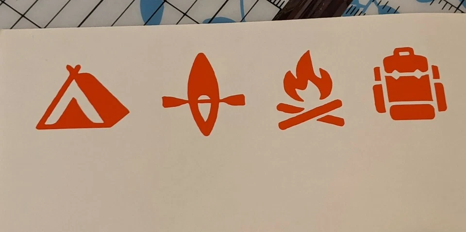 Adesivo/decalque de vinil acampamento caminhadas natureza viagem ao ar livre escalada aventura - Imagem 2 de 3