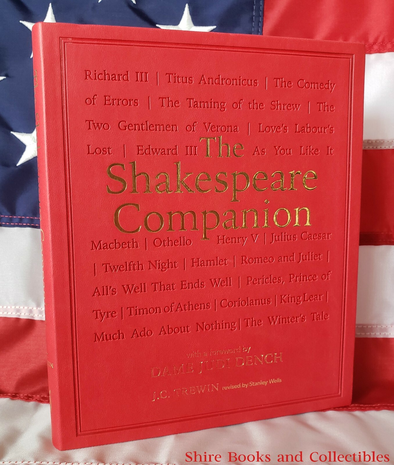Shakespeare Companion Softcover Faux Leather Gift Book by Dench Trewin Wells