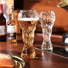 Football Trophy Beer Glass Cup 450/600/800 World Cup Shape Pint Bar Drinking Mug