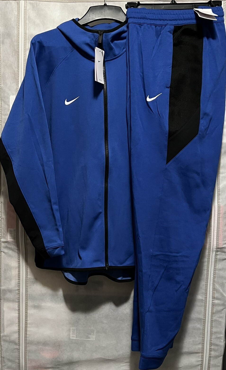 Nike DriFit Showtime Basketball Sweatsuit Set Royal Blue NBA Sz Large