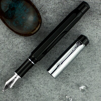 Kaweco Elite Fountain Pen, Black & Chrome, Brand New In Box