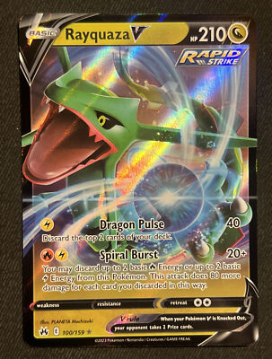 Rayquaza V 100/159 Crown Zenith Pokémon Ultra Rare Card NM